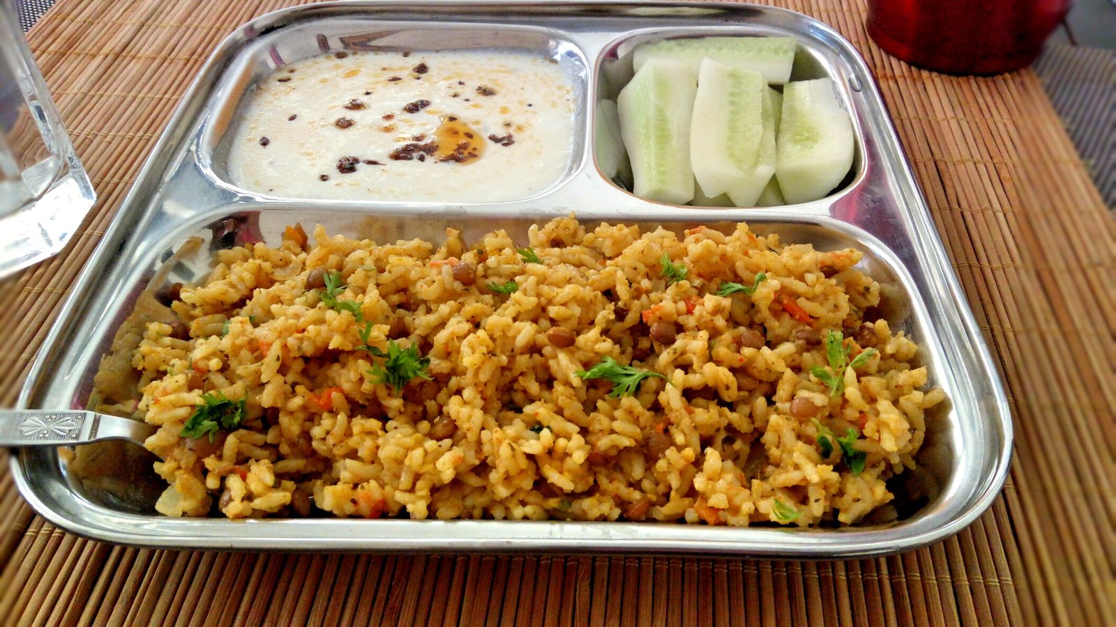Sabut Masoor DAl Rice
