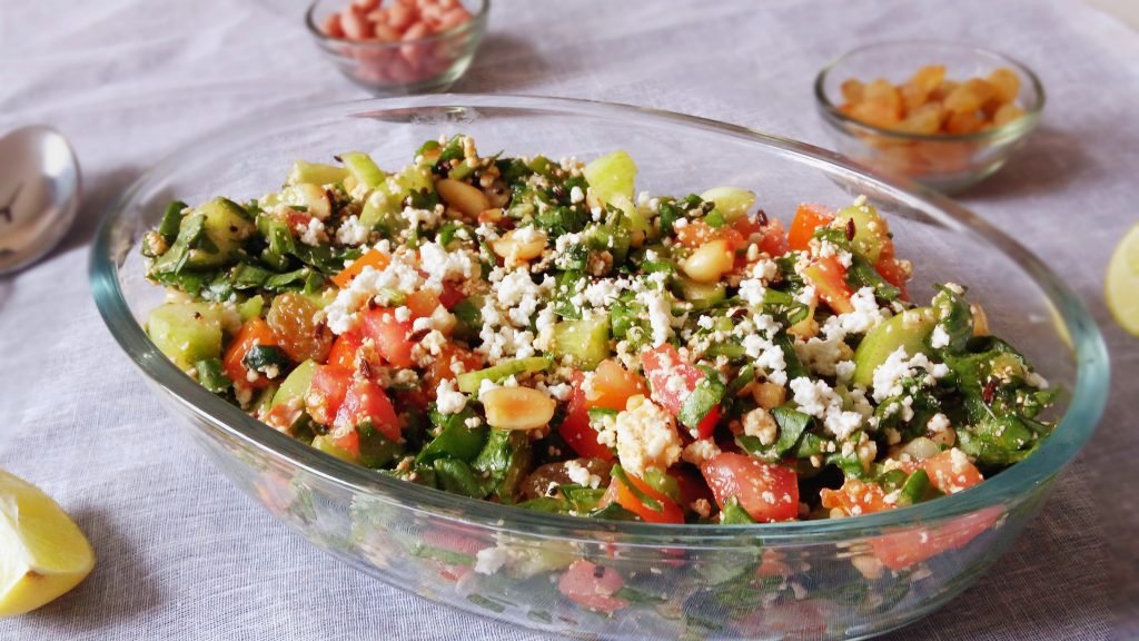 Palak Paneer Salad | Spinach Salad Palak Paneer Salad