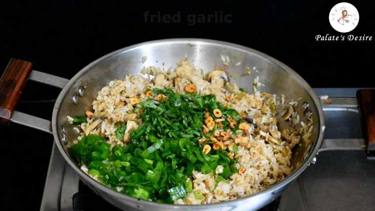 Mushroom-garlic-fried-rice