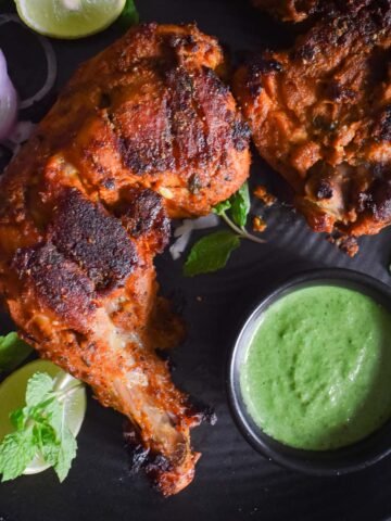 Tandoori-chicken-with-mint-chutney
