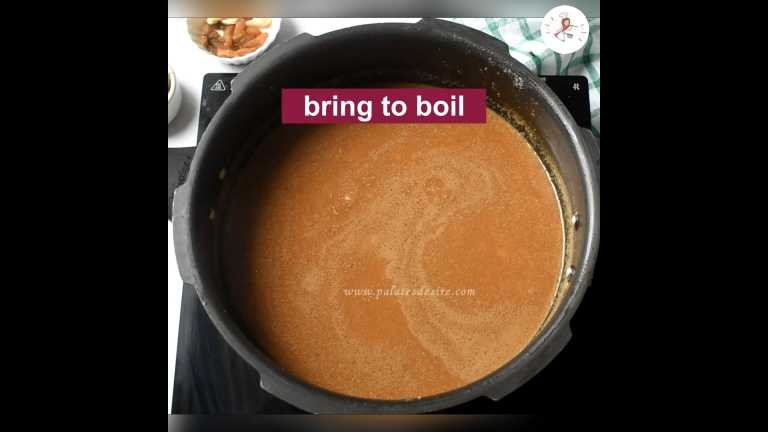 moongdal payasam coming to boil